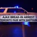 ajax break in arrest toronto pair with shotgun