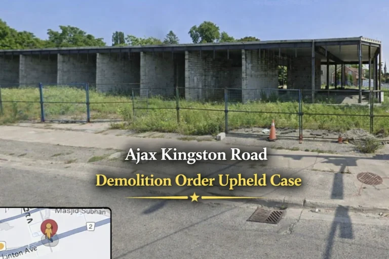 ajax kingston road demolition order upheld case