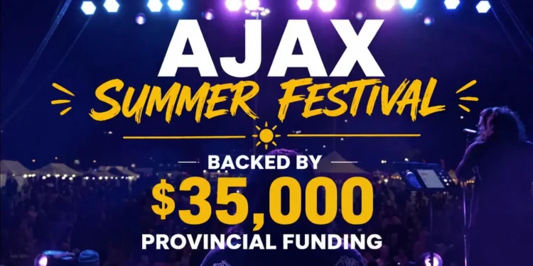 ajax summer festival backed by $35,000 provincial funding