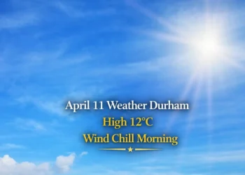april 11 weather durham high 12c wind chill morning