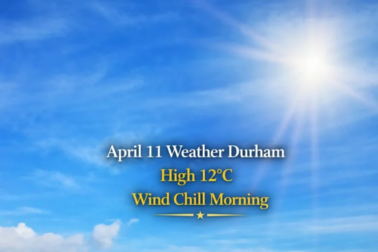 april 11 weather durham high 12c wind chill morning