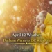 april 12 weather durham warm to 15c with rain