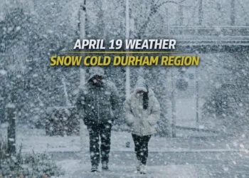 april 19 weather snow cold durham region