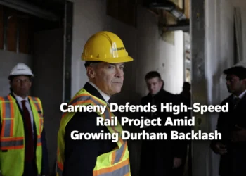Carney Defends High-Speed Rail Project Amid Growing Durham Backlash carney defends high speed rail project