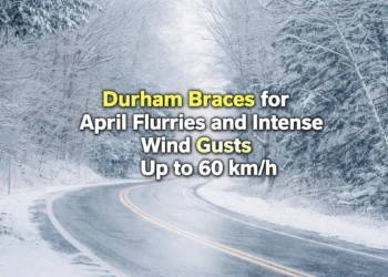 Durham Braces for April Flurries and Intense Wind Gusts Up to 60 km/h