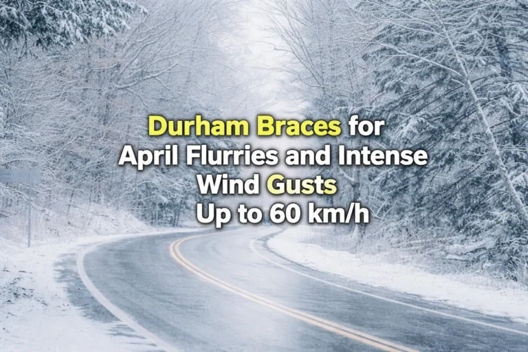 Durham Braces for April Flurries and Intense Wind Gusts Up to 60 km/h