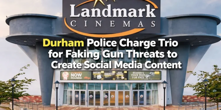 durham police charge trio for faking gun threats