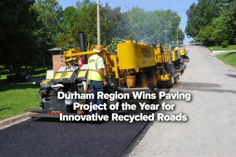 durham region wins paving project of the year