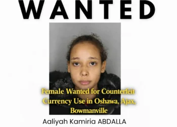 female wanted for counterfeit currency use in oshawa, ajax, bowmanville
