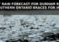 heavy rain forecast for durham region