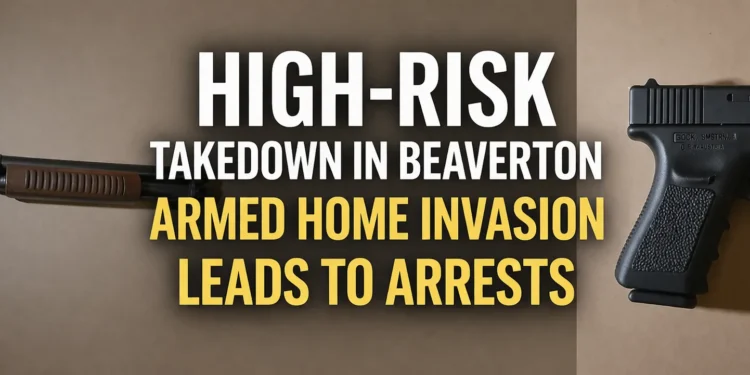 high risk takedown in beaverton armed home invasion leads to arrests