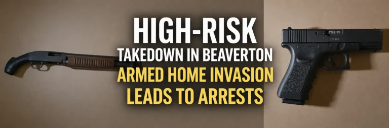 high risk takedown in beaverton armed home invasion leads to arrests