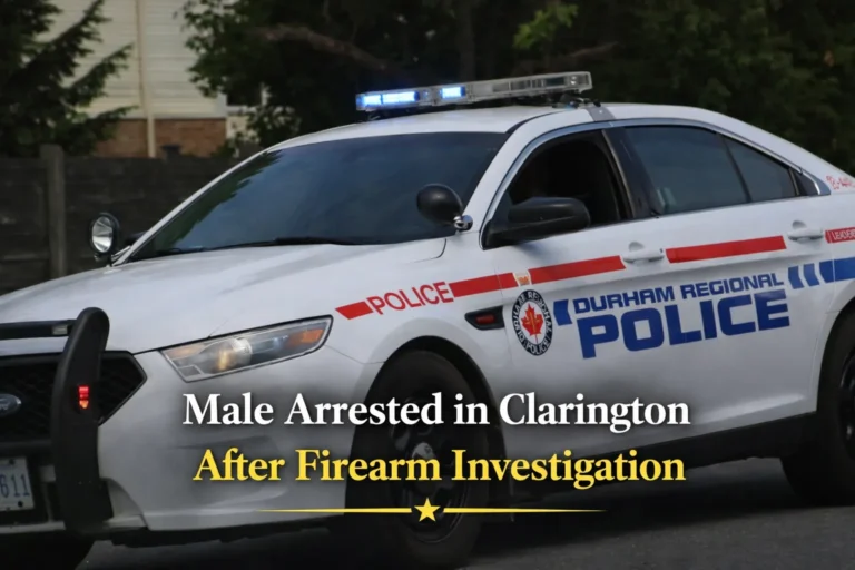 male arrested in clarington after firearm investigation