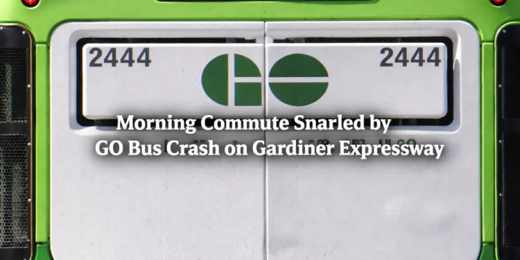 Morning Commute Snarled by GO Bus Crash on Gardiner Expressway morning commute snarled by go bus crash on gardiner expressway