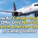 new air canada routes