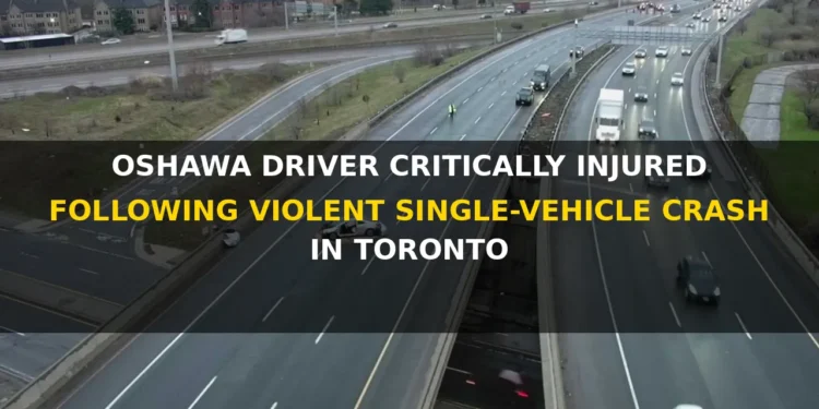 oshawa driver critically injured following violent single