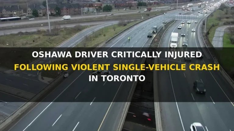 oshawa driver critically injured following violent single