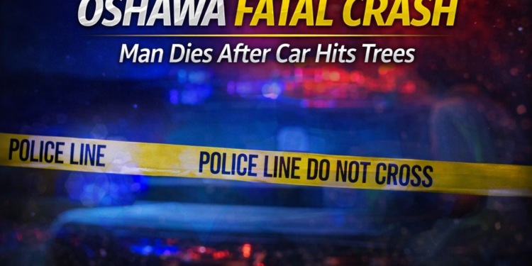 oshawa fatal crash man dies after car hits trees