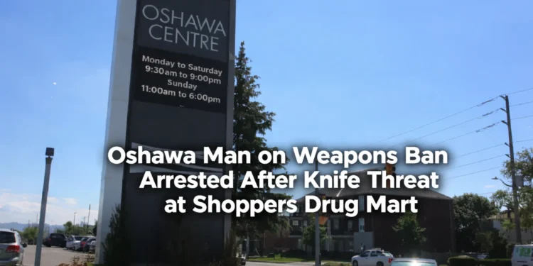 oshawa man on weapons ban arrested after knife threat