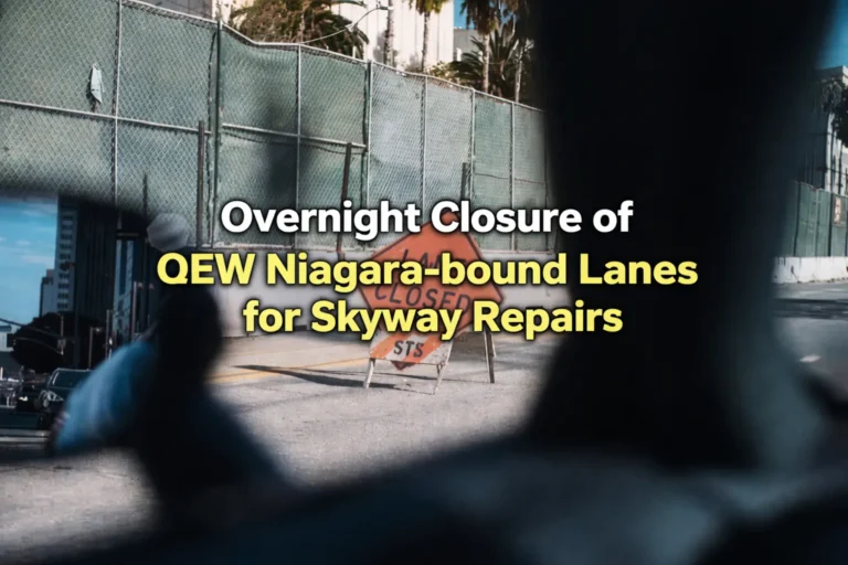 overnight closure of qew niagara bound lanes for skyway repairs