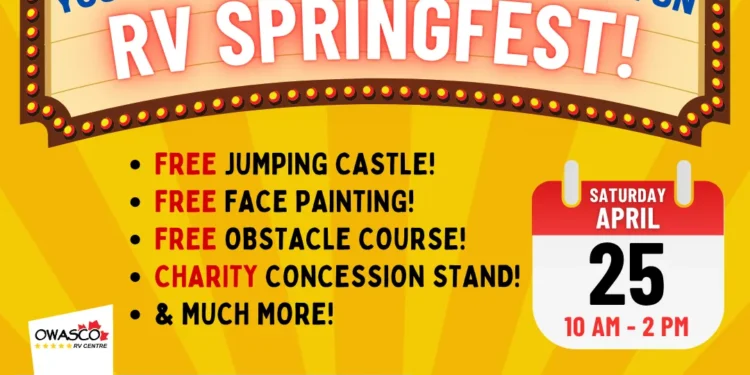 owasco rv springfest free family fun day in clarington on april 25, 2026