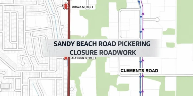 sandy beach road pickering closure roadwork