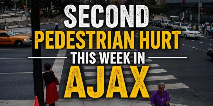 second pedestrian hurt this week in ajax