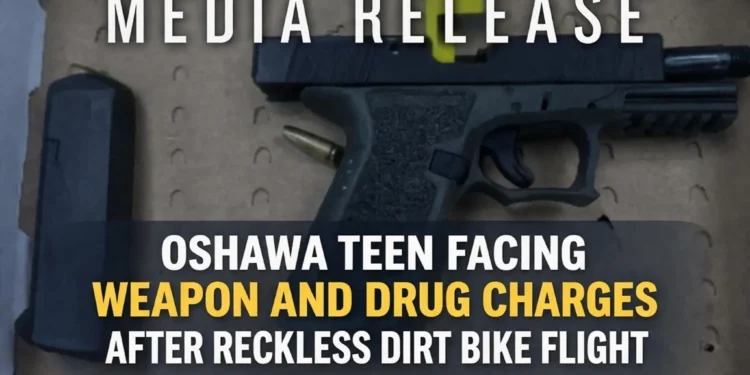 Oshawa Teen Facing Weapon and Drug Charges After Reckless Dirt Bike Flight teen facing weapon and drug charges