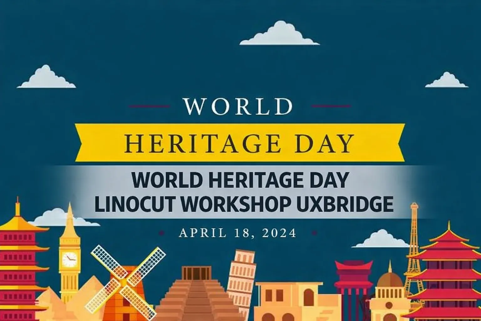 world heritage day linocut workshop uxbridge