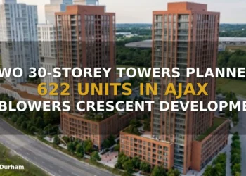 Ajax 30 Storey Twin Towers Development: 622-Unit Proposal at Blowers Crescent