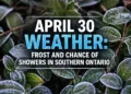 april 30 weather frost showers southern ontario