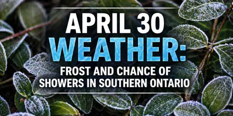 april 30 weather frost showers southern ontario