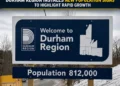 durham population signs with heading