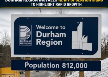 durham population signs with heading
