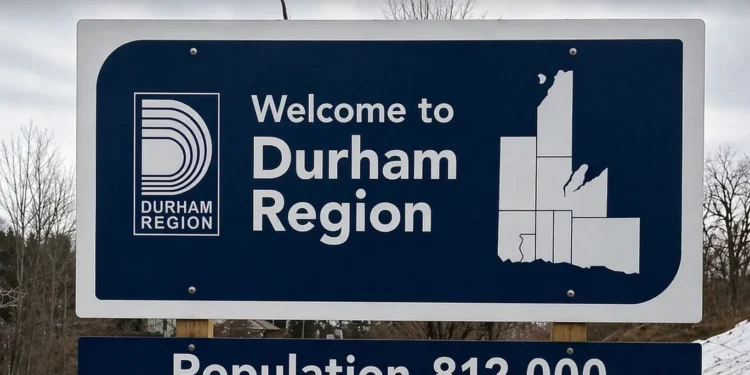 durham population signs with heading