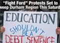 fight ford protest with heading
