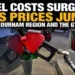fuel costs surge gas prices jump durham gta