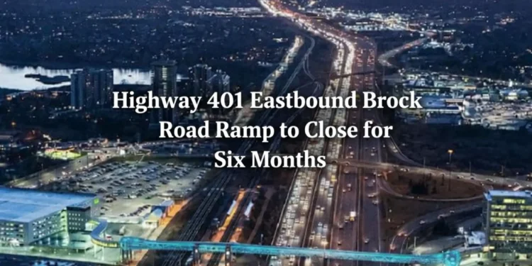 highway 401 eastbound brock road ramp close