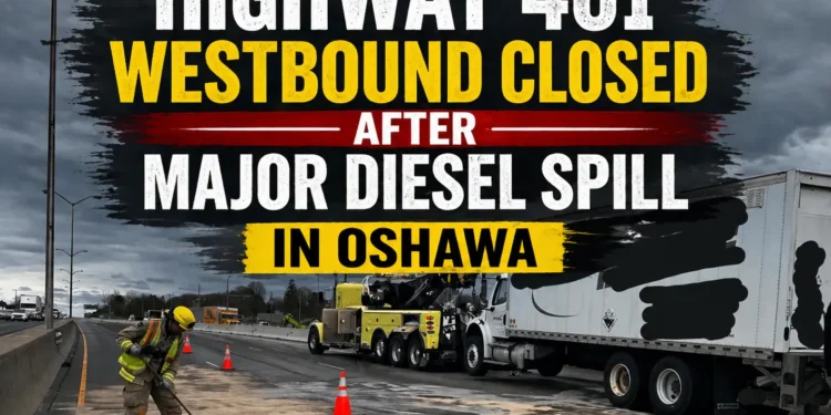 highway 401 westbound closed oshawa