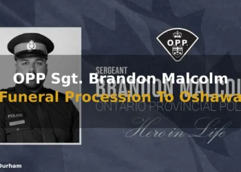 OPP Sgt. Brandon Malcolm Funeral Procession To Oshawa