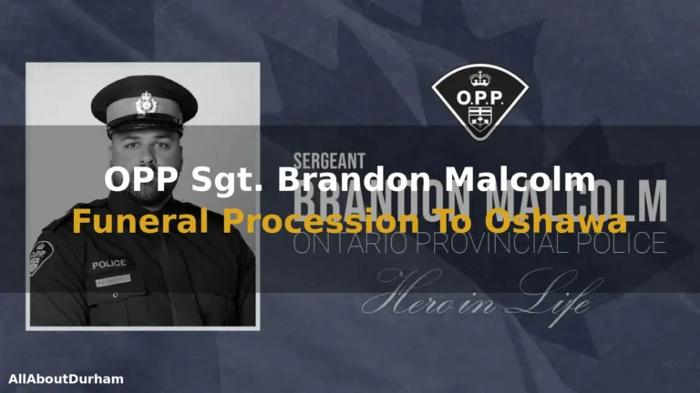 OPP Sgt. Brandon Malcolm Funeral Procession To Oshawa