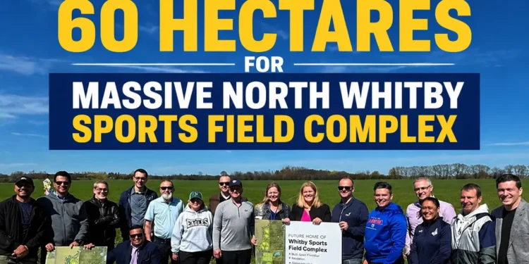 whitby sports field complex 60 hectares