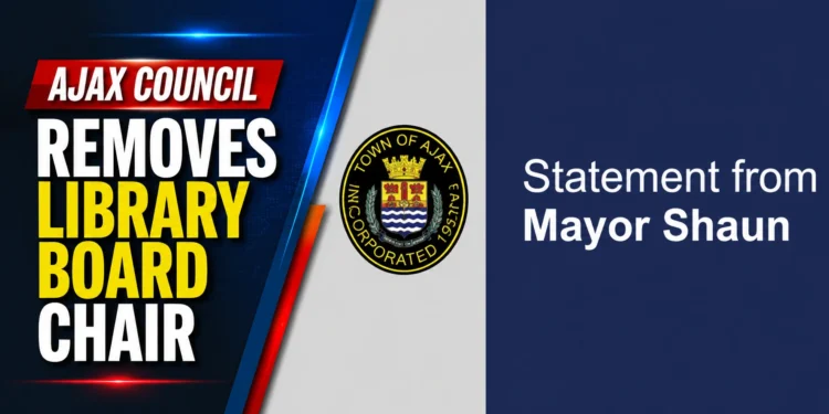 Ajax Council Removes Library Board Chair