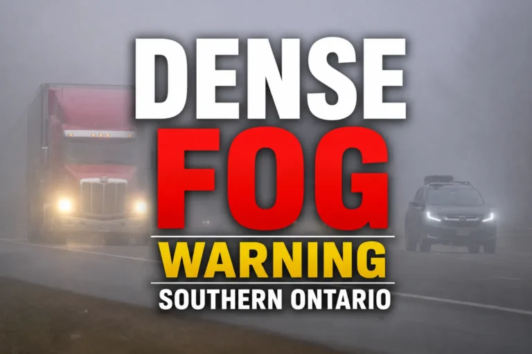 dense fog warning southern ontario
