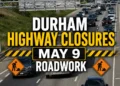 durham highway closures may 9 roadwork