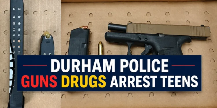 durham police guns drugs arrest teens