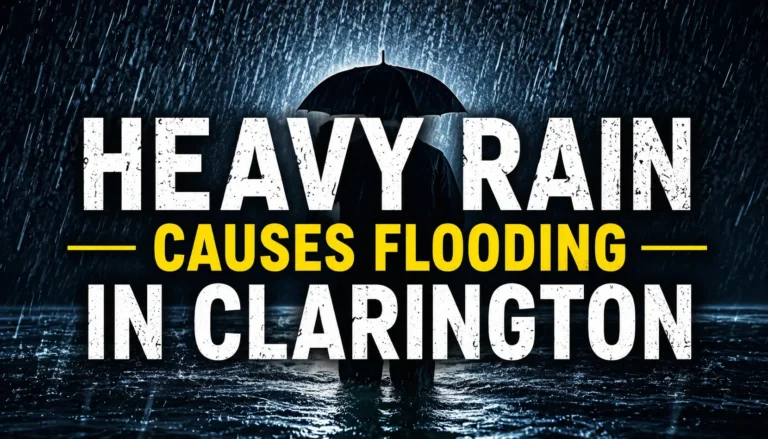 heavy rain causes flooding in clarington