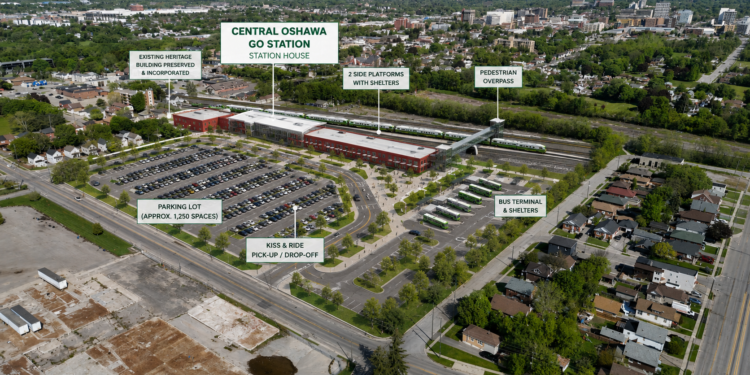 Signs of Life Finally Appearing at Oshawa’s Future Central GO Station Site oshawa go station