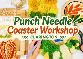 punch needle coaster workshop clarington