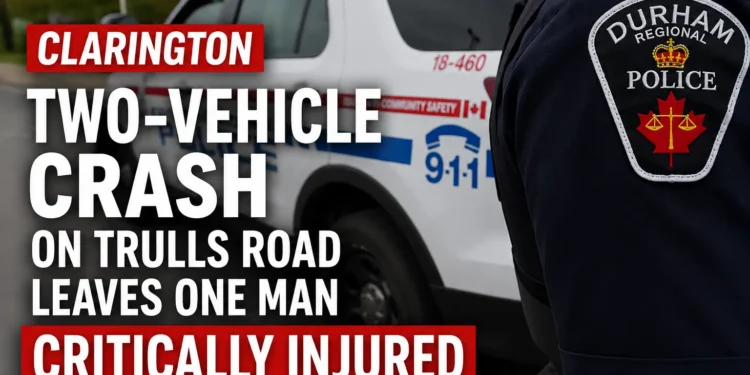 Clarington Two-Vehicle Crash on Trulls Road Leaves One Man Critically Injured two vechile crash